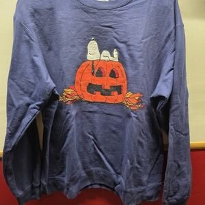 Peanuts Snoopy Lantern Halloween sweatshirt. 